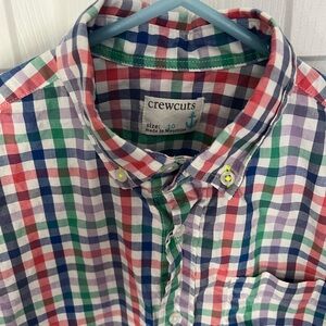 Crewcuts Multicolor Boys Oxford Long Sleeve Button Down Collared Shirt, Size 10